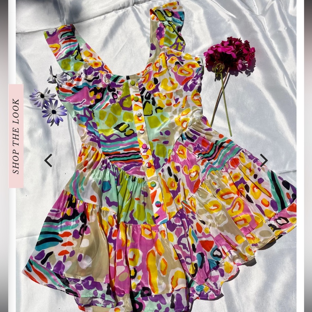 Vanessa Mooney Elisabeth romper dress ‘80s print